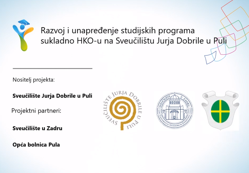 Projekt "Razvoj i unapređenje studijskih programa sukladno HKO-u na Sveučilištu Jurja Dobrile u Puli" predstavlja se na Danima otvorenih vrata EU projekata!